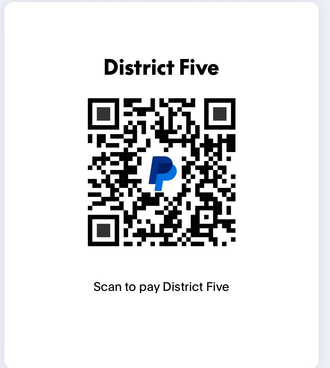 QR code for donations